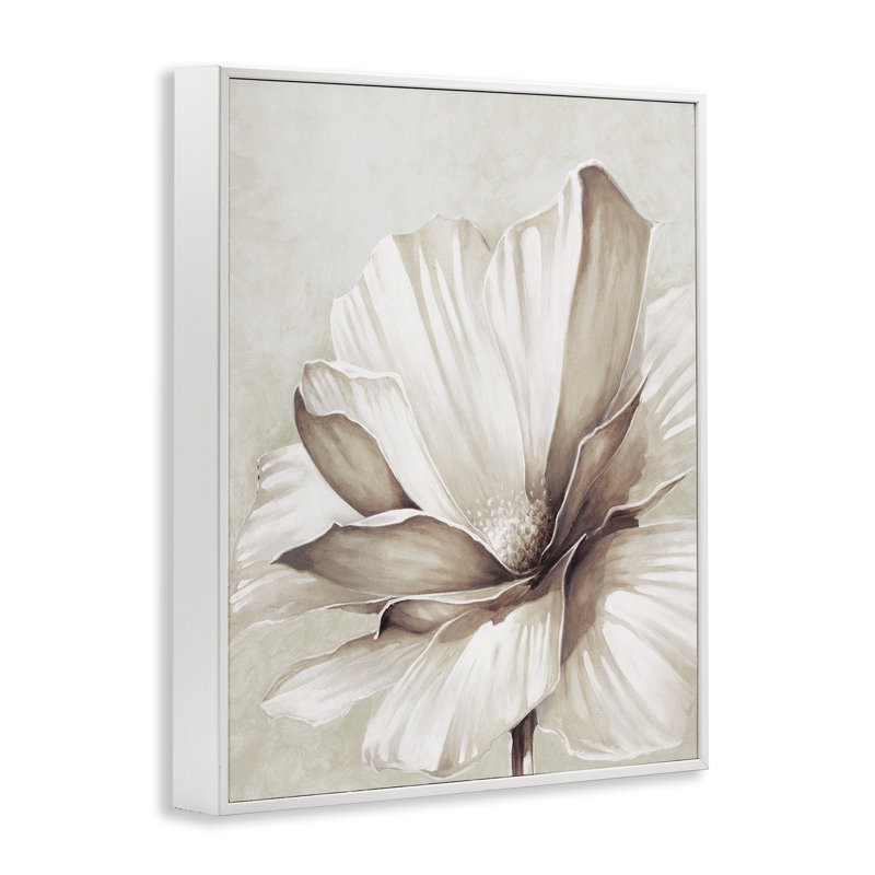Art de pétales de fleurs blanches par Cloverfield & Co. bg-123, Estampe numérique encadrée blanc bord de mer