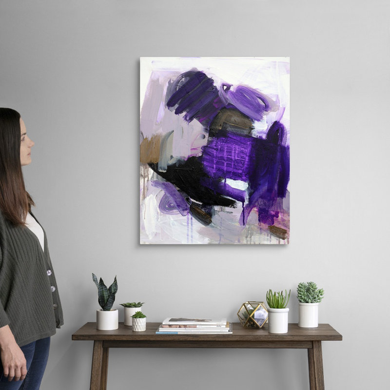 Reproduction d’art sur toile, "Purple Love" par B. Robert, Toile tendue, H 30 po x l 24 po x P 1,25 po