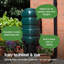 Whitefurze Weather Resistant Plastic Drainable Rain Barrel and Hose with Diverter Kit-265634337