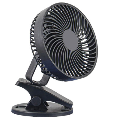 Table Fan 6" With Clip Black