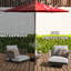 Parasol de jardin rouge brique de 2,74 m (9 pi), protégé et imperméable, 8 baleines, facile à régler pour jardin, terrasse, piscine, extérieur, rouge, protégé, manivelle d'inclinaison pour patio, jardin.