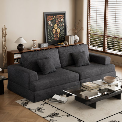 4 Seater Chenille Sofa & Chaise