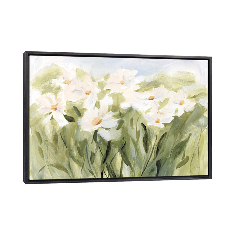 «Daisy Meadow», reproduction d'art sur toile encadrée, Noir patiné, Reproduction encadrée sans passe-partout