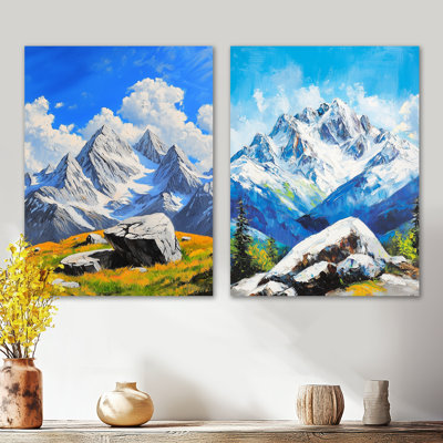 Rocky Mountain Majesty – White Colorado Metal Wall Decor Print Set of 2