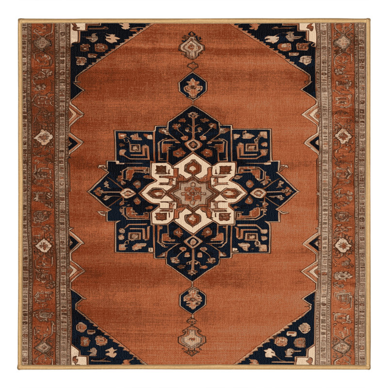 Tapis brun lavable à la machine