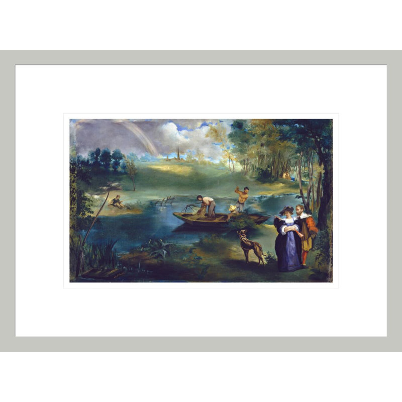 Pêche par impression giclée encadrée, 12,57 po H x 16,75 po L