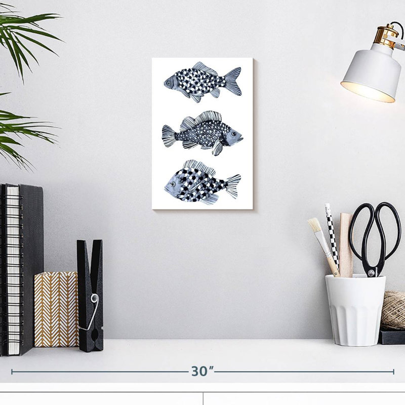 Brampt Blue Fish II, 12" H x 8" W