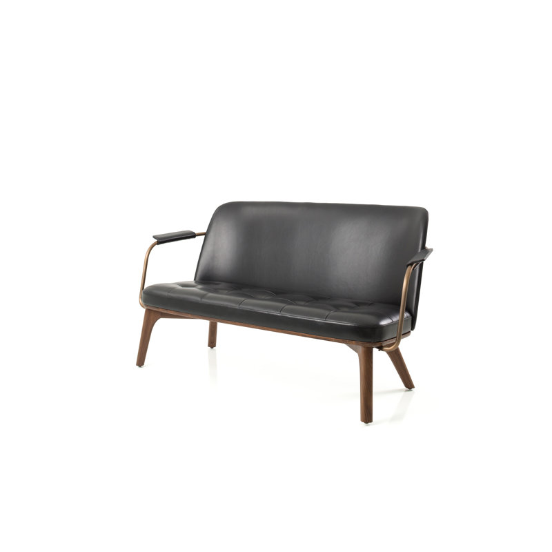 Méridienne Utility à deux places par Neri & Nu, Noyer naturel, Noir cristal 9893