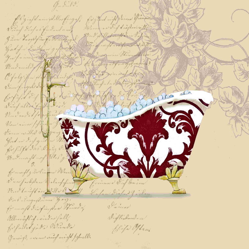 «Antique Tub 2», reproduction sur toile tendue, L 20 po x H 20 po