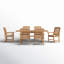 Summerton 6 - Person Teak Patio Dining Set with Cushions-133901160