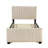Twin Size Velvet Upholstered Platform Bed with Twin Size Trundle, Beige-106492948-112511388