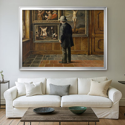 The Art Lover (De schilderijenliefhebber)-Henri de Braekeleer-Framed Gallery Wrapped Canvas-c. late 19th Century