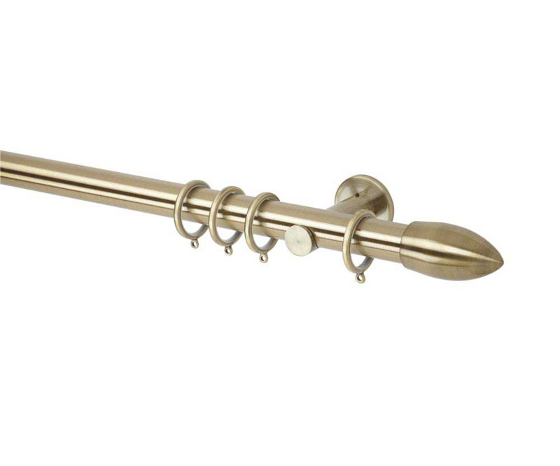 Single Curtain Pole, 3.5 cm L x 120 cm W, Chrome