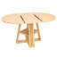 Table de salle à manger extensible ronde à ovale de 150 cm avec rallonge amovible, table de cuisine en bois naturel pour 4 à 6 personnes, accents en rotin