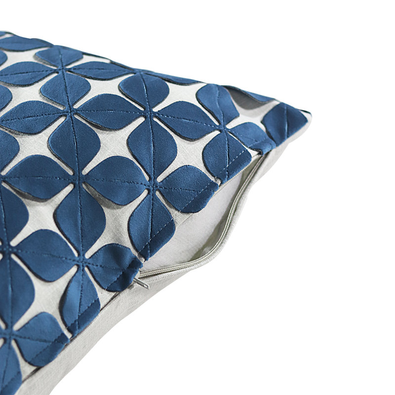 Housse de coussin Dahlia, Saphir