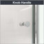 Porte de douche pivotante sans cadre avec verre trempé de 6 mm, fermeture magnétique et installation réversible