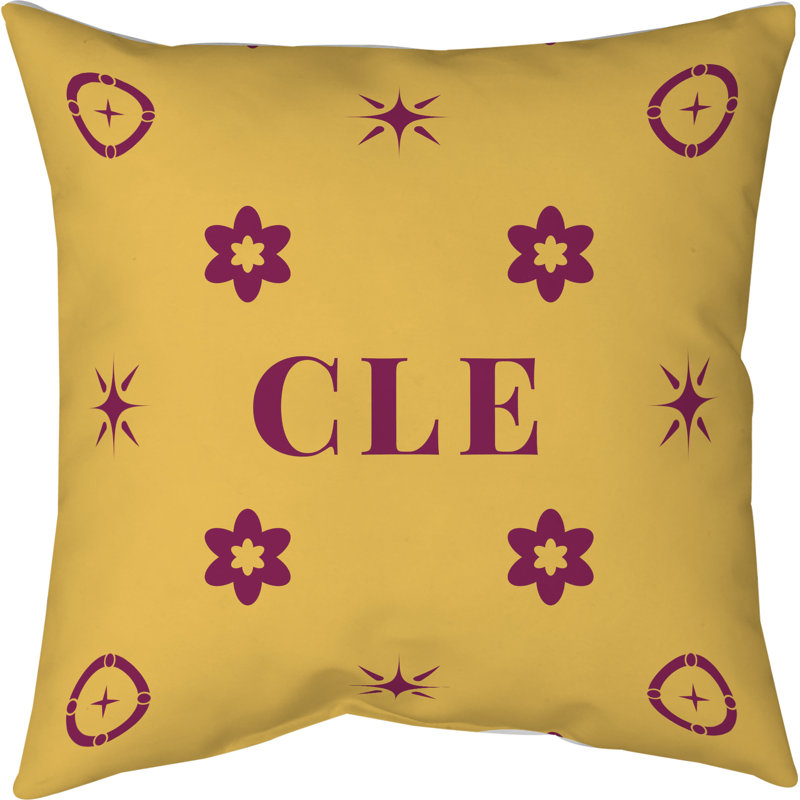 Coussin en coton et coton Cleveland Basketball