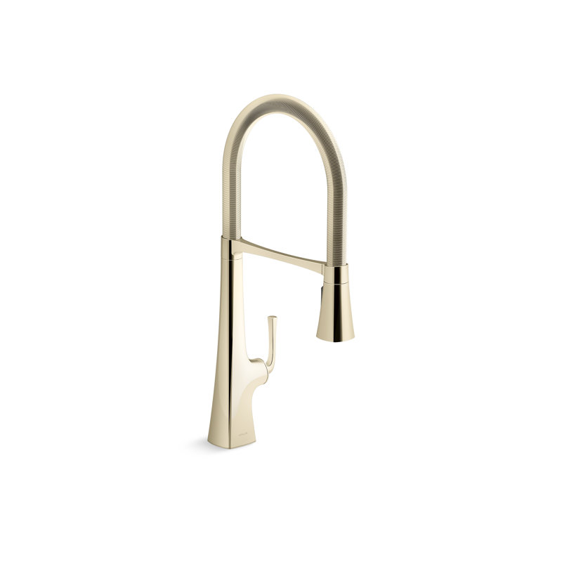 Graze Single-Handle Semi-Professional Kitchen Sink Faucet With 24-5/16-In Spout, French Gold