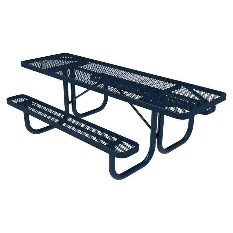 Table de pique-nique rectangulaire de 2,4 m (8 pi), dépliée, bleu foncé, 8ft Rect ADA-Both, Expanded, Bleu très foncé