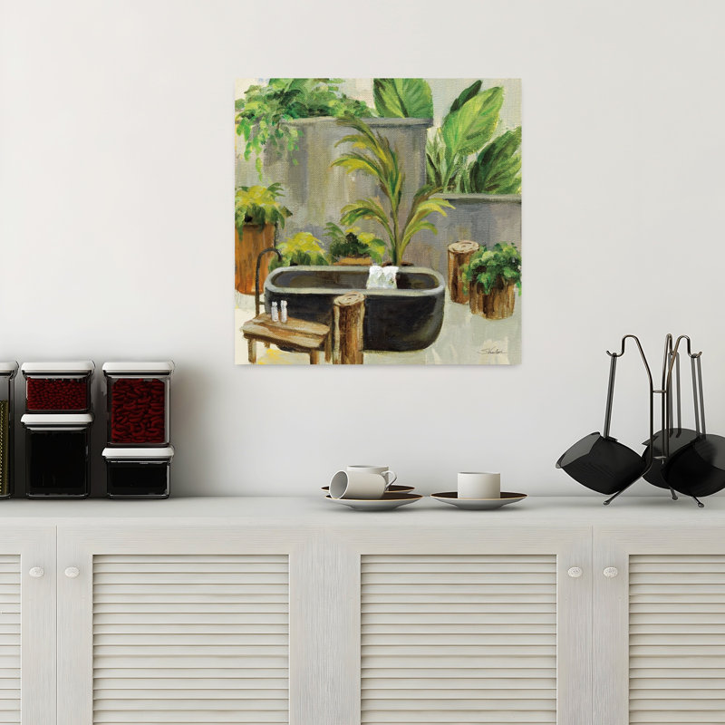 Bain tropical I, plante industrielle, art tropical, H 18 po x l 18 po