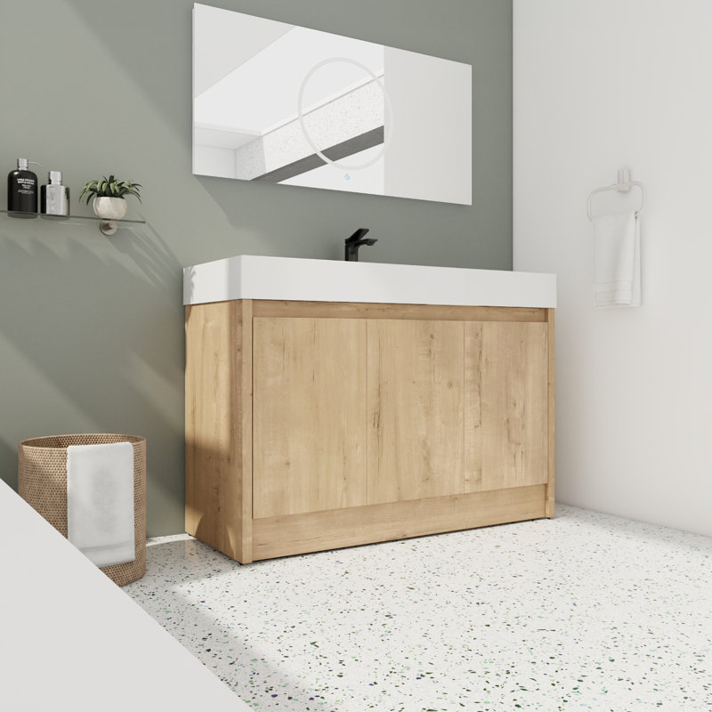 Rafaello 47.67'' Single Bathroom Vanity with Resin Top