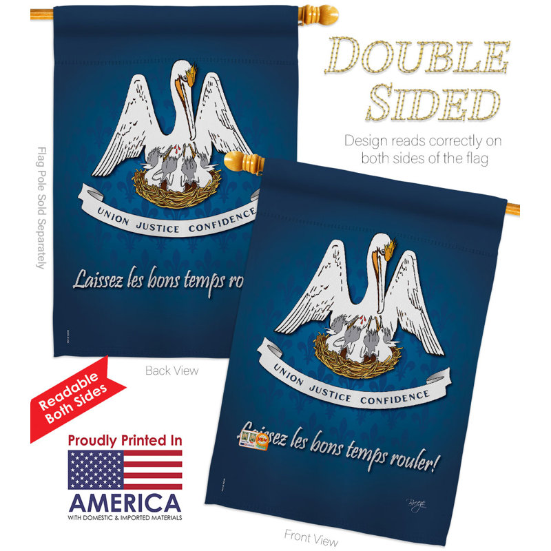 Double Sided 40'' H x 28'' W Polyester House Flag