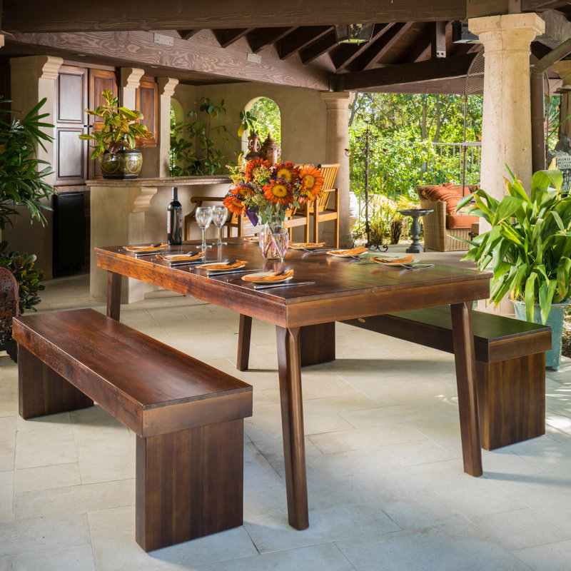 Stodola Solid Wood Solid Wood Top Four Leg Dining Set