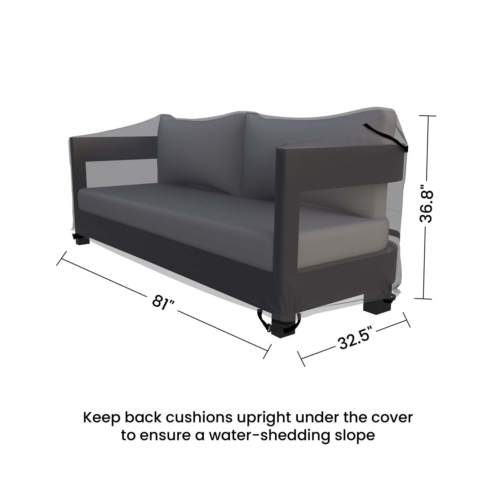 Everlee Aluminum Outdoor Patio Sofa Cover