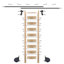 Red Oak 8.92' 8-Step Wood Removable Contemporary Wheel Ladder-105652542