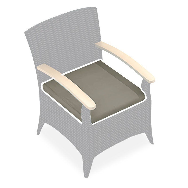 Arbor Dining Arm Chair Cushion - Heather Beige, Gray