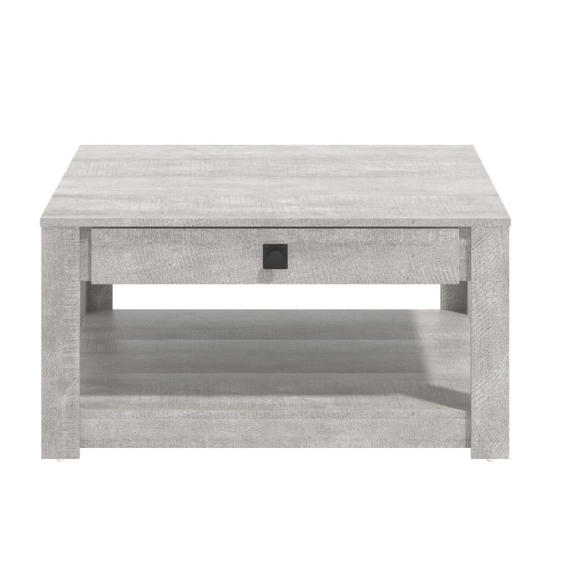 Allyannah Coffee Table with Drawer, Gray