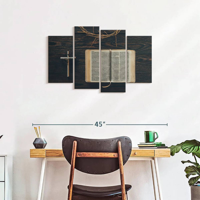 Bible, reproduction d'art sur toile, H 22 po x l 36 po x P 1 po
