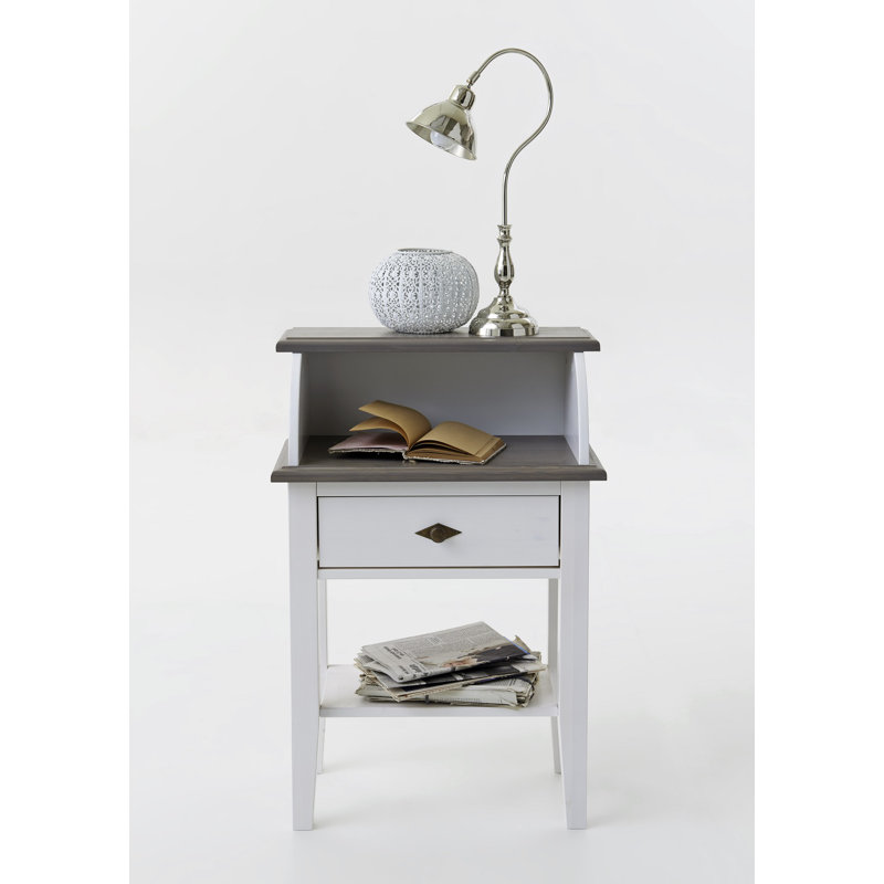 Kelly Plant Stand, Stained and varnished white/Grey