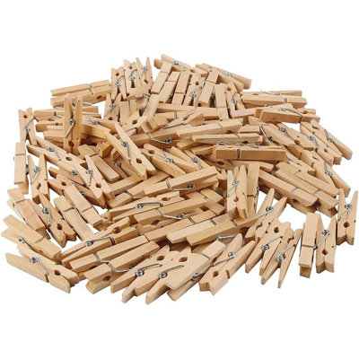 45mm Heavy-Duty Wooden Clothespins, 100-Piece Set for Crafts, Photo Display, Scrapbooking & Gift Wrapping