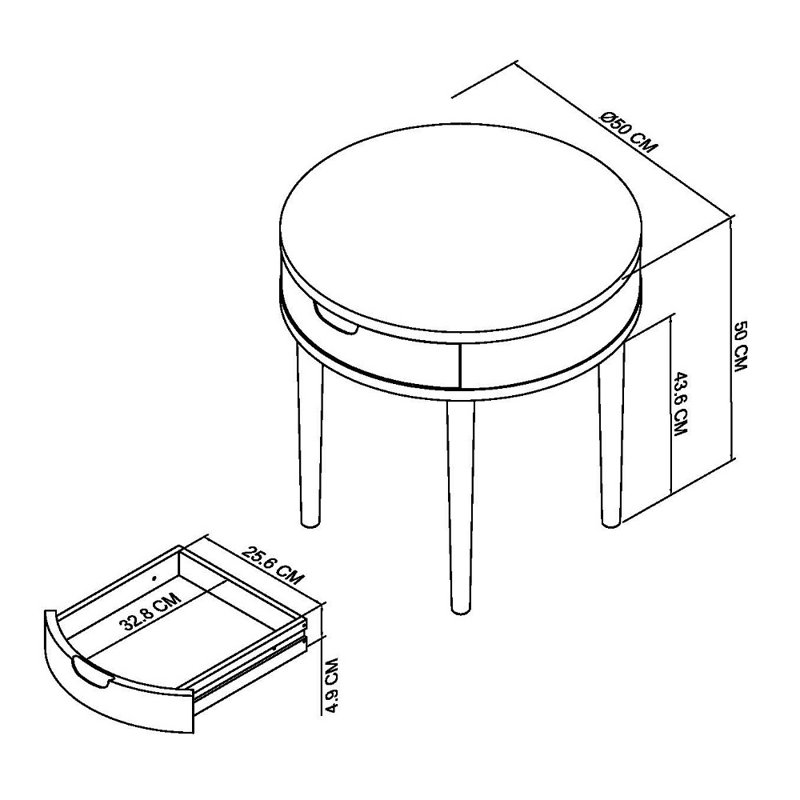 Sievers Side Table with Storage