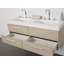 1400mm Wall Mounted Double Sink Vanity Unit-13695476