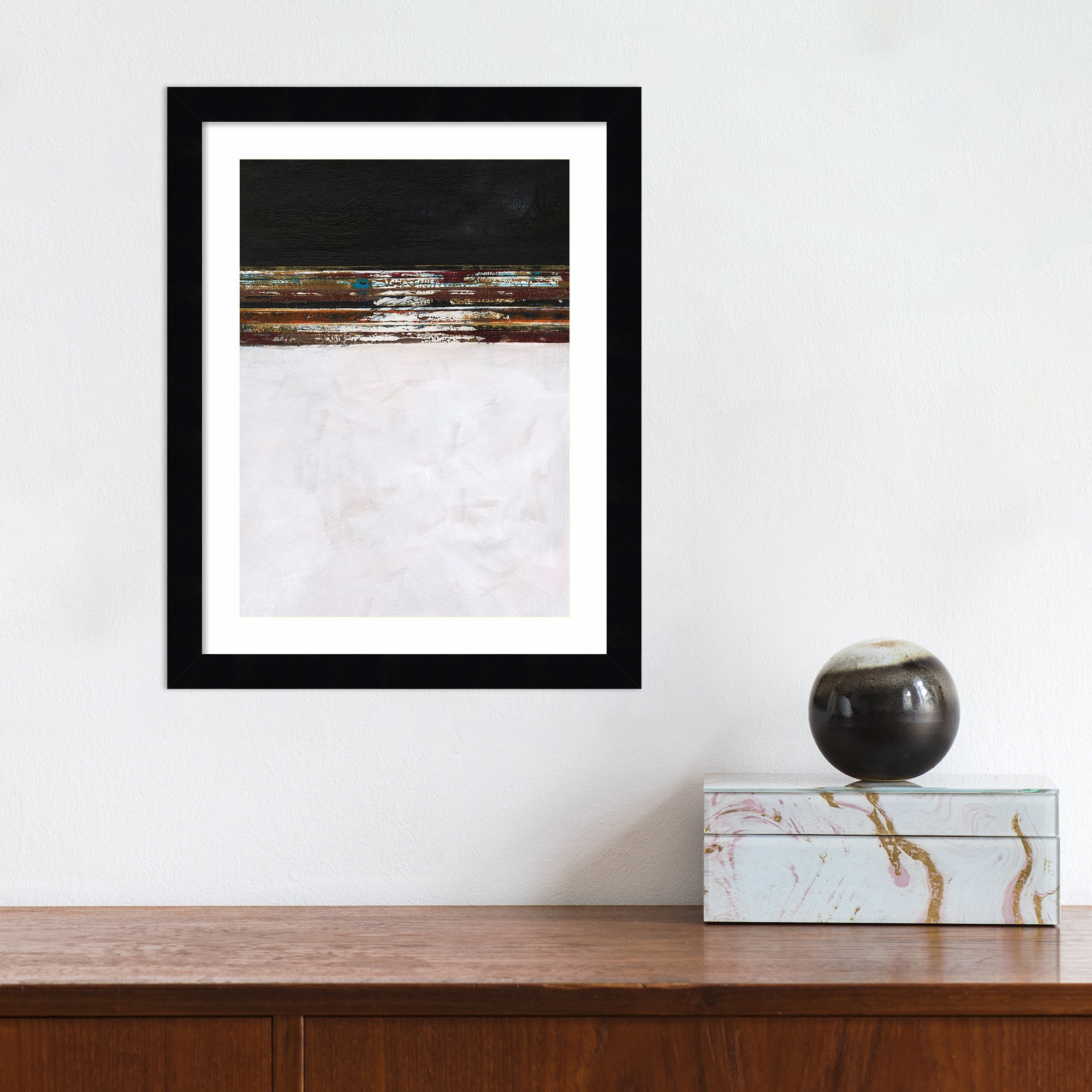 A Sense Of Space III by Jodi Fuchs, 14.12" H x 11.12" W x 0.88" D, Black Framed Paper