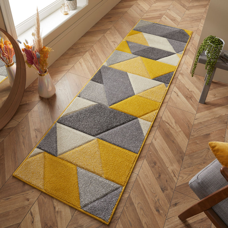 Engelman Geometric Area Rug, Runner 60 x 230cm
