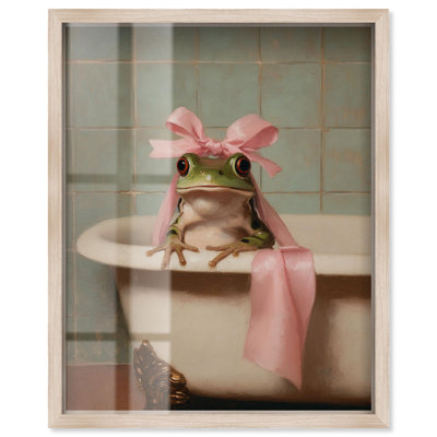 Reproduction d'Halloween princesse grenouille par Art Remedy, cadre blond, 36 x 45