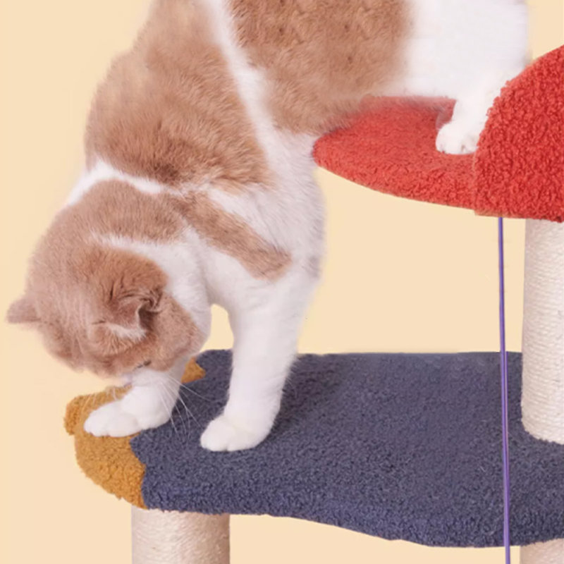 3 Tiers Cat Tree with Condons,Perch,Scratching Posts