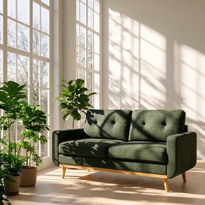 Canapé rembourré en polyester capitonné l 29,9 po x P 67,7 po x H 34,6 po Engage