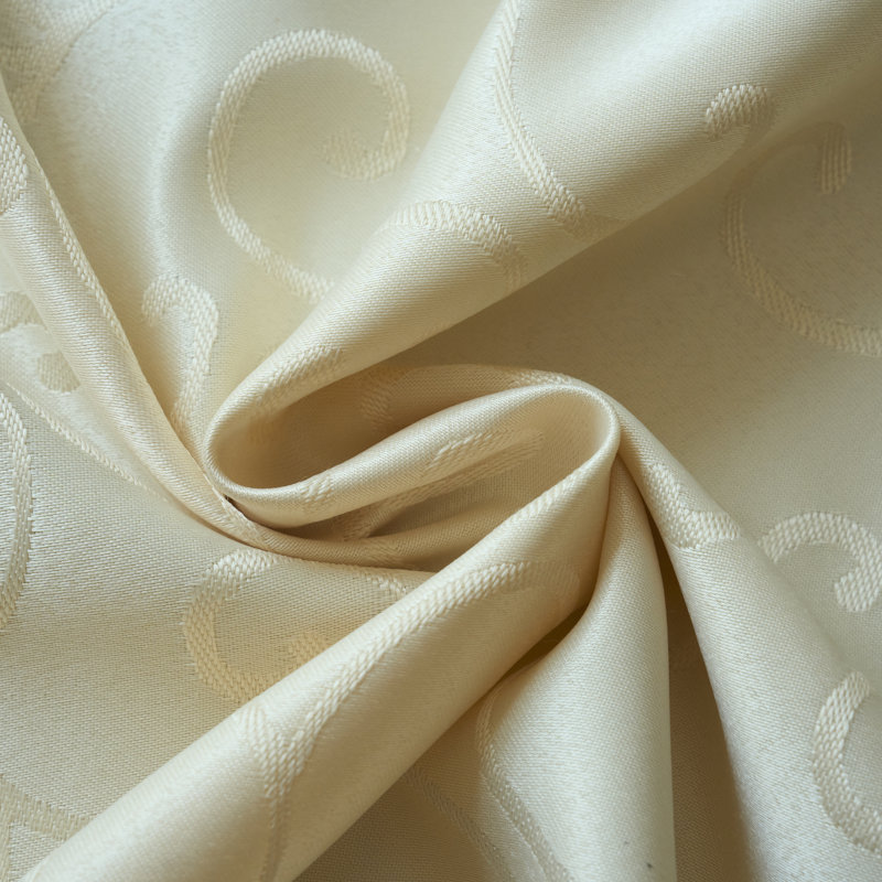 Nappe de décoration de marina en jacquard imperméable, épais et élégant, Crème, crème, L 84 po x l 60 po