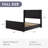 Wingback Design Velvet Upholstered Platform Bed with Geometric Tufted Headboard & Footboard-648294462-648294463