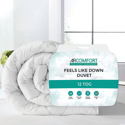 AirComfort 12 Tog Feels Like Down Hollowfibre Filled Winter Duvet