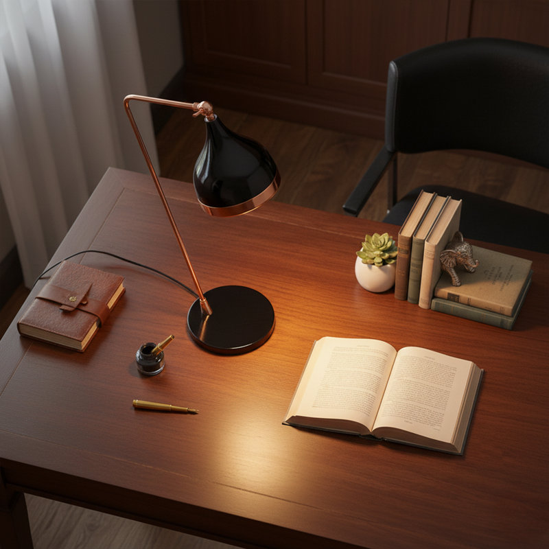 Desk Lamp, Black Copper