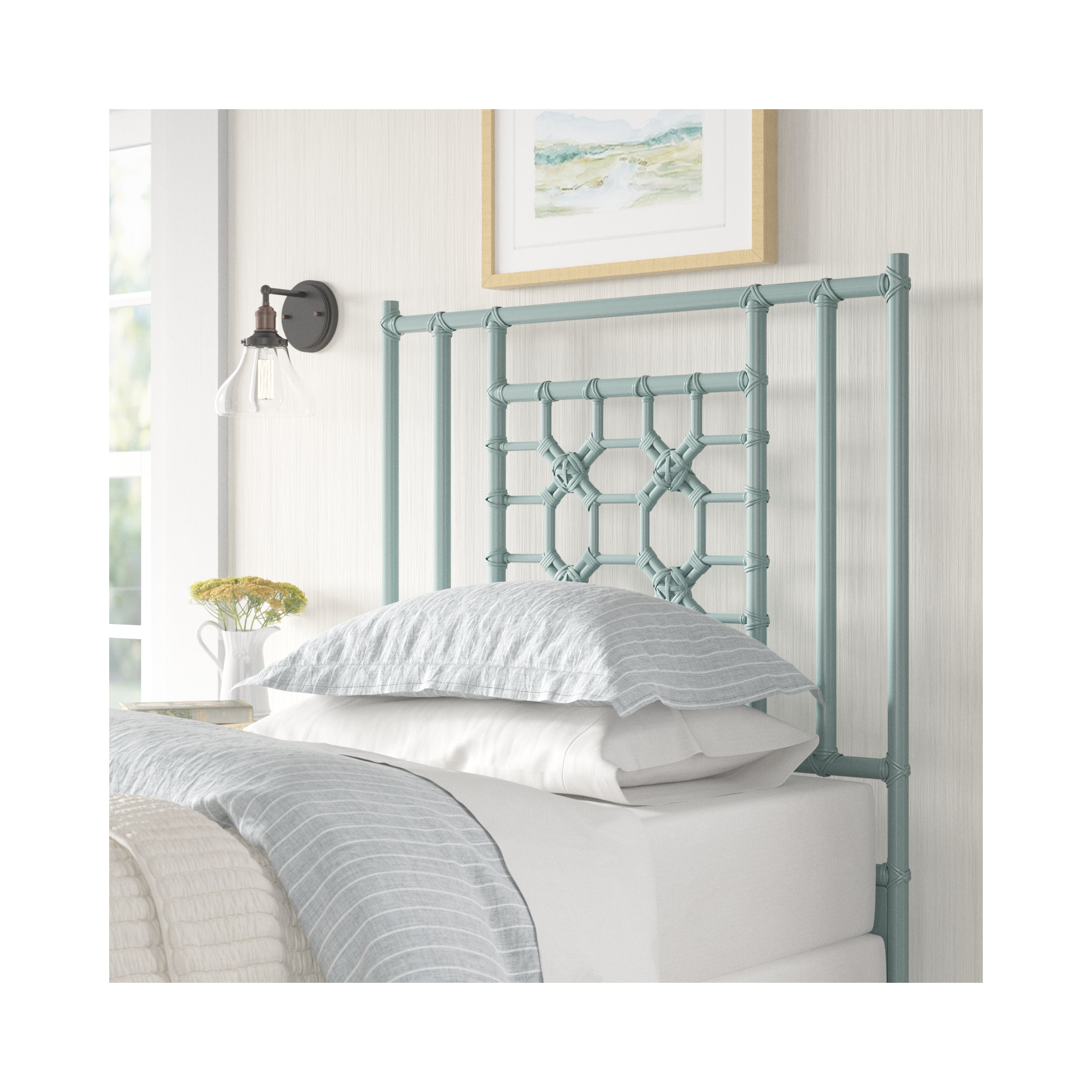 Arche Headboard, Blue, Queen