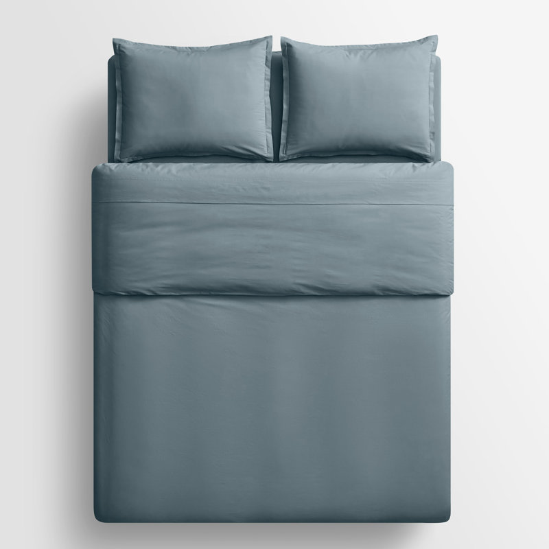 Bedding, Charcoal, King Duvet Cover + 2 King Shams