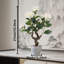 20" Artificial Camellia Tree With Realistic Flowers, Faux Bonsai Tree In Decorative Pot-372449947