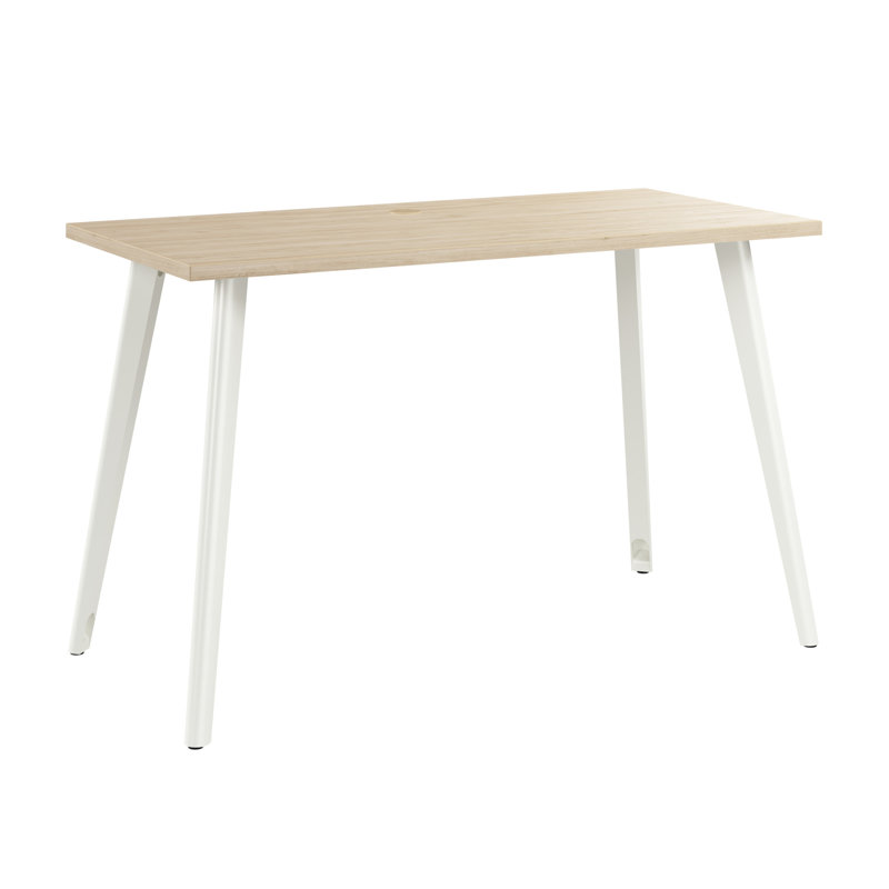 Bush Business Furniture Vista Computer Desk With Splayed Metal Legs, Natural Elm, 29.95" H x 47.6" W x 23.35" D