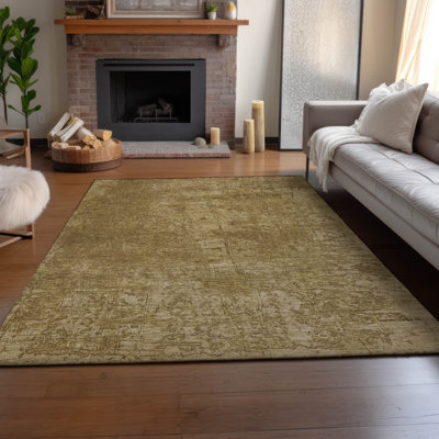 Tapis beige Cerrito AMF559 lavable à la machine de qualité supérieure